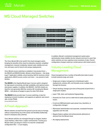 MS Cloud Managed Switches - Euristel