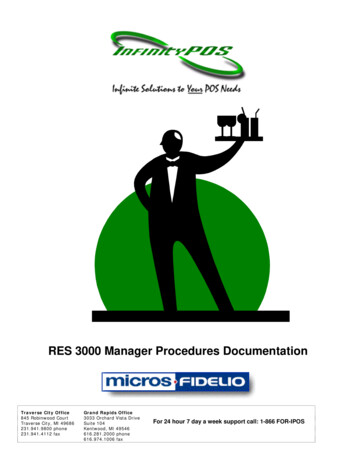 Micros 3700 Manager Procedures Reference Guide