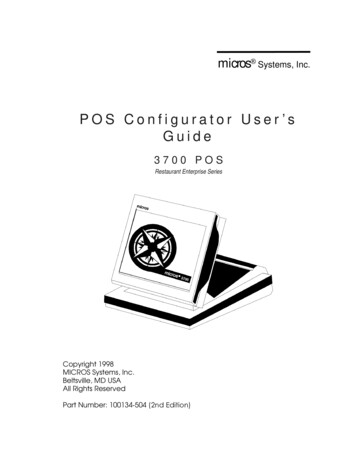Micros 3700 POS Configurator Manual - Infinitypos 
