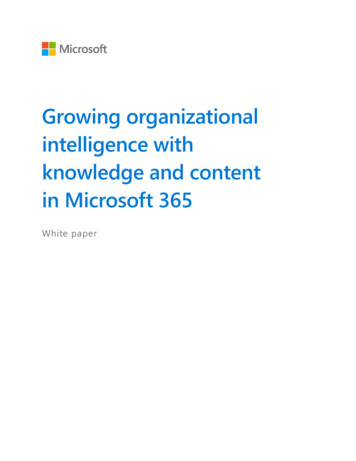 Growing Organizational Intelligence With Knowledge And .