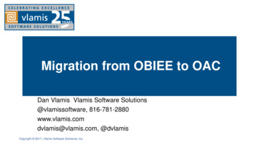 Migration From OBIEE To OAC - Vlamis