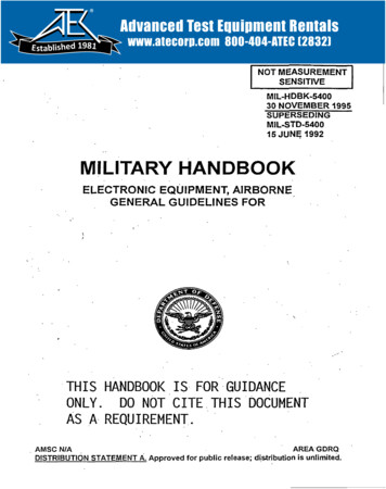 ELECTRONIC EQUIPMENT, AIRBORNE GENERAL GUIDELINES FOR