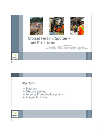 Ground Person/Spotter – Train The Trainer