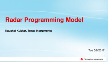 Radar Programming Model - Texas Instruments