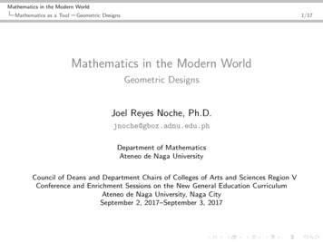 Mathematics In The Modern World - Geometric Designs