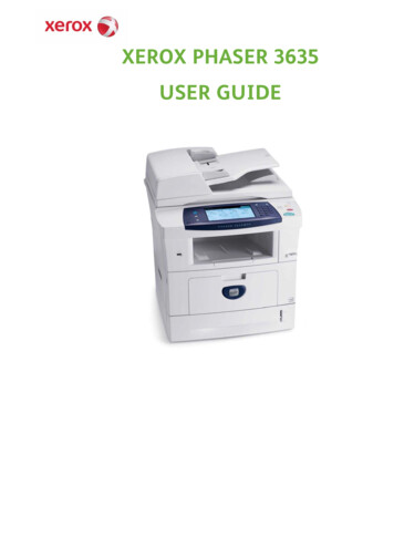 Xerox PHASER 3635 User Guide - UCOP