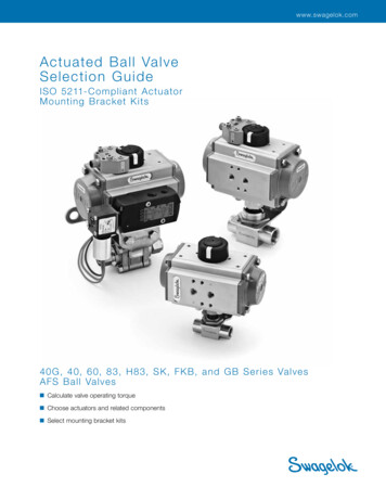 Actuated Ball Valve Selection Guide - Swagelok