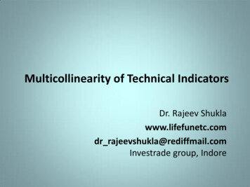 Multicollinearity Of Technical Indicators