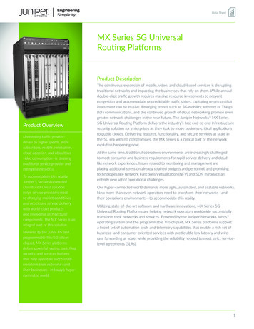 MX Series 5G Universal Routing Platforms Datasheet