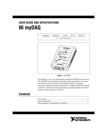 NI MyDAQ User Guide And Specifications
