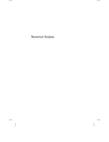 Numerical Analysis - University Of Chicago