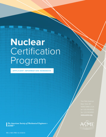 Nuclear Certification Program - Cdn.asme 