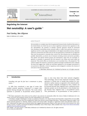 Net Neutrality: A User’s Guide - Wiki Mres 