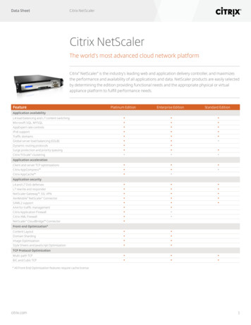 Data Sheet NetScaler - Shop.adn.de