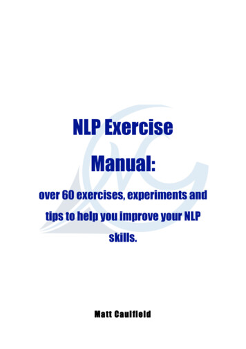 NLP Exercise Manual - NLP Training From Matt Caulfield .