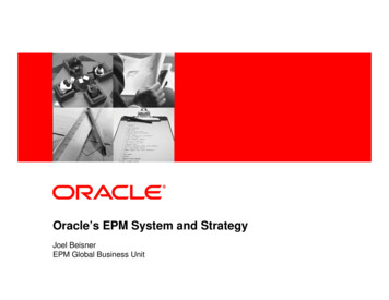 Oracle’s EPM System And Strategy