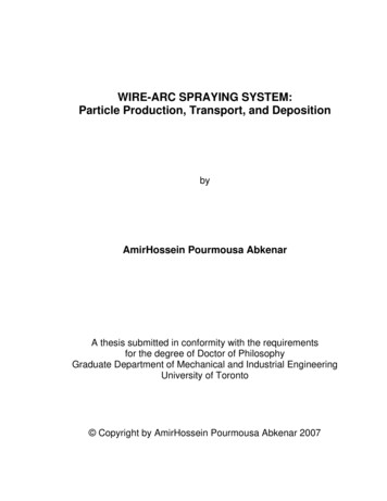WIRE-ARC SPRAYING SYSTEM: Particle Production, Transport .