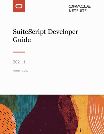 SuiteScript Developer Guide - Oracle