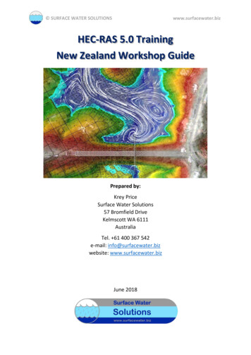 HEC-RAS 5.0 Training New Zealand Workshop Guide