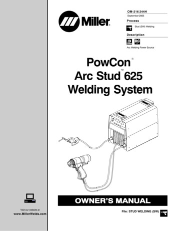 Arc Welding Power Source PowCon Arc Stud 625 Welding System