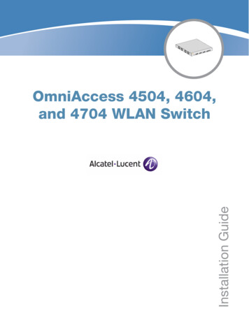 OmniAccess 4504, 4604, And 4704 WLAN Switch