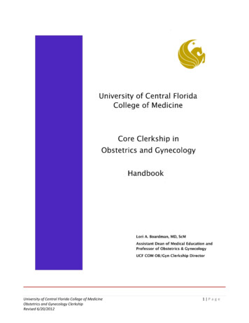 OB-GYN Clerkship Handbook 2012 - College Of Medicine