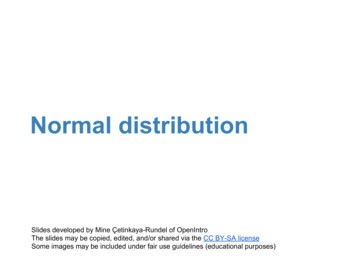 Normal Distribution - UMass Amherst