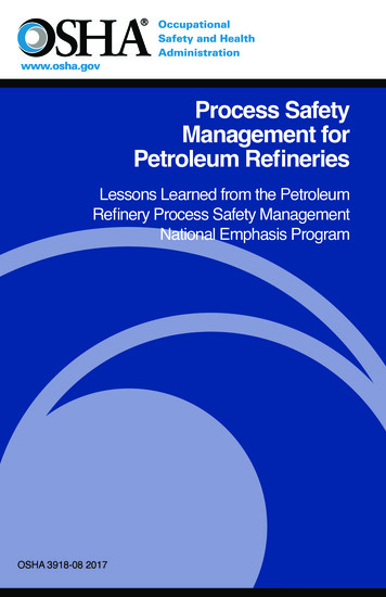 Process Safety Management For Petroleum Refineries