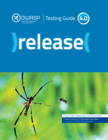 Testing Guide 4 - OWASP