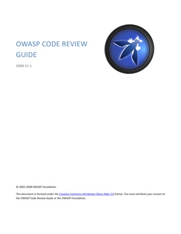 OWASP CODE REVIEW GUIDE