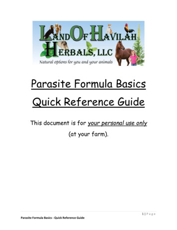 Parasite Formula Basics Quick Reference Guide
