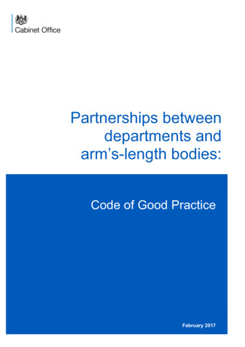 Partnerships Between Departments And Arm’s-length Bodies