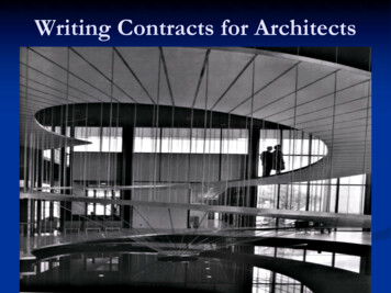 Writing Contracts For Architects - AIA Los Angeles