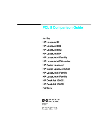 PCL 5 Comparison Guide - LPRng