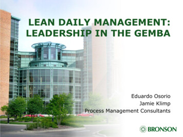 LEAN DAILY MANAGEMENT: LEADERSHIP IN THE GEMBA