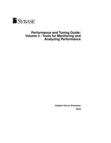 Performance And Tuning Guide: Volume 3 - Tools For .