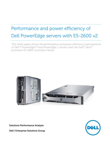 Performance And Power Efficiency Of Dell PowerEdge Servers .