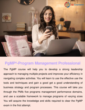 PgMP -Program Management Professional