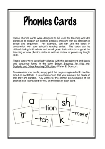 Phonics Cards - Make Take & Teach