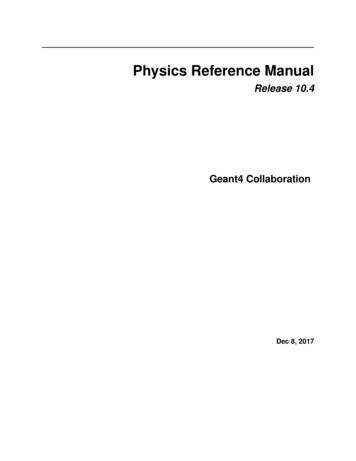 Physics Reference Manual - CERN