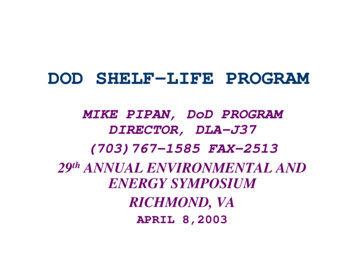 DOD SHELF-LIFE PROGRAM