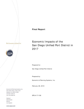 Economic Impacts Of The San Diego Unified Port District In .