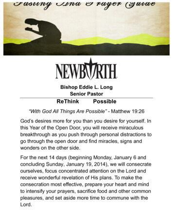 Fasting And Prayer Guide - New Birth