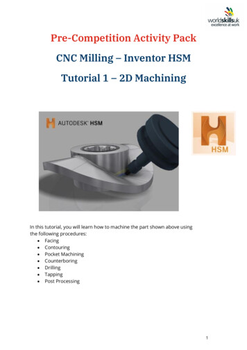 Pre-Competition Activity Pack CNC Milling Inventor HSM .