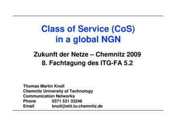 Class Of Service (CoS) In A Global NGN