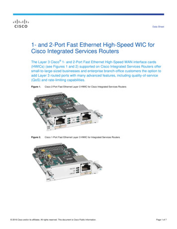 1- And 2- Port Fast Ethernet High-Speed WIC For Cisco .