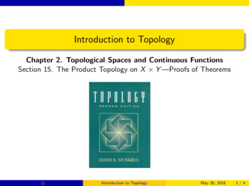 Introduction To Topology - Faculty Websites In OU Campus