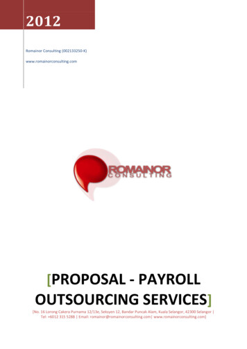 PROPOSAL - PAYROLL OUTSOURCING SERVICES