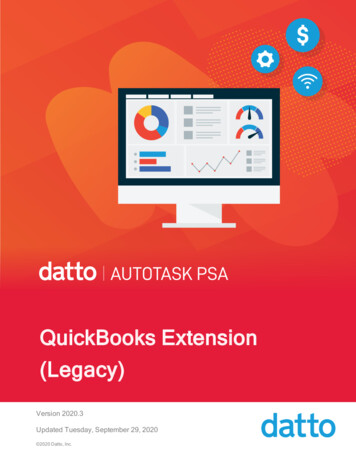 QuickBooks Extension (Legacy) - Autotask