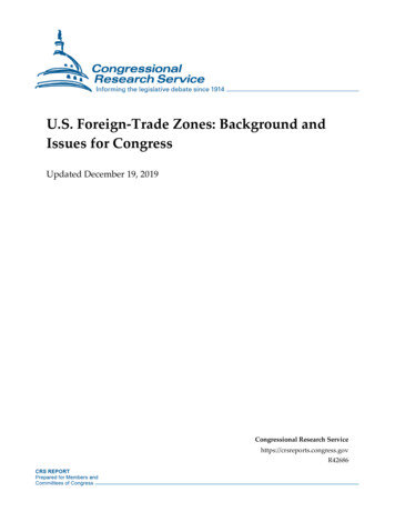 U.S. Foreign-Trade Zones: Background And Issues For Congress